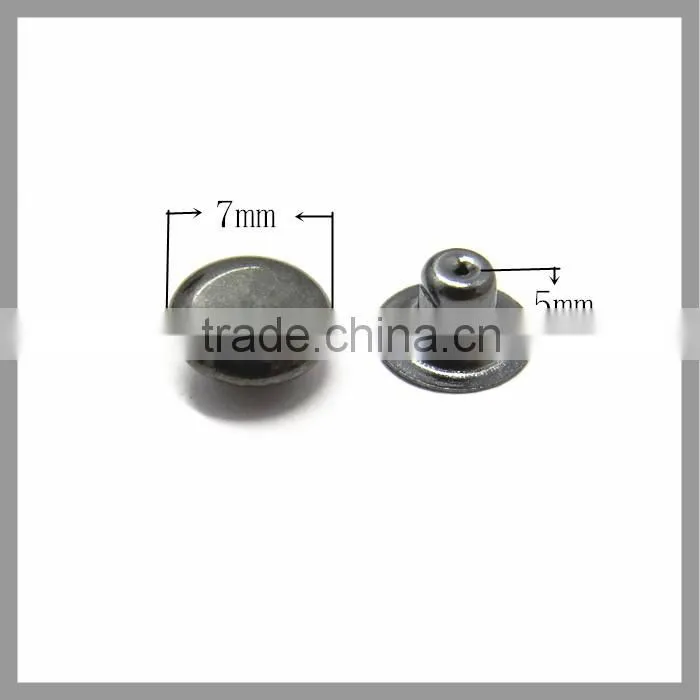 7mm Black Solid Stud Nickel Free Rivet