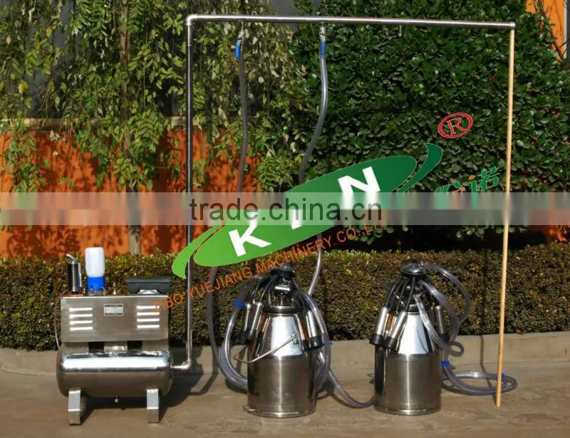 KLN Brand pipeline type milking machine with two buckets