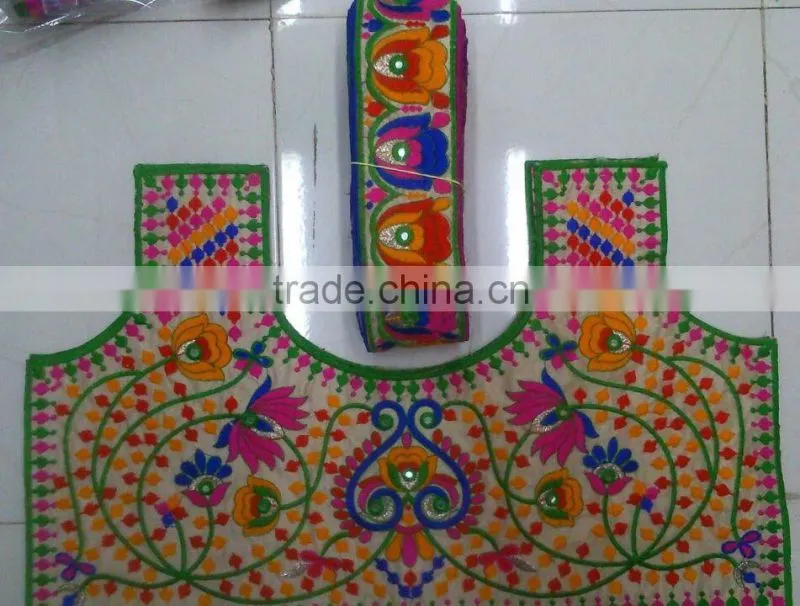 Machine Embroidery blouse patch for sarees