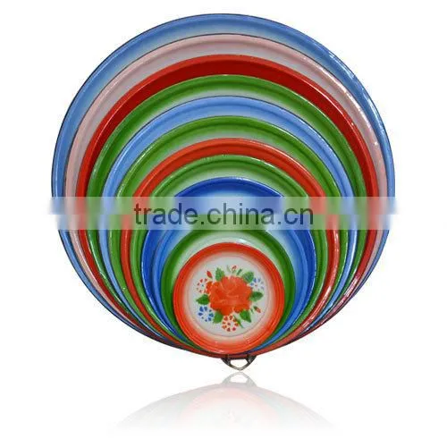 promotional custom logo enamel mug,high quality enamel cookware, wholesale enamel plate decorated