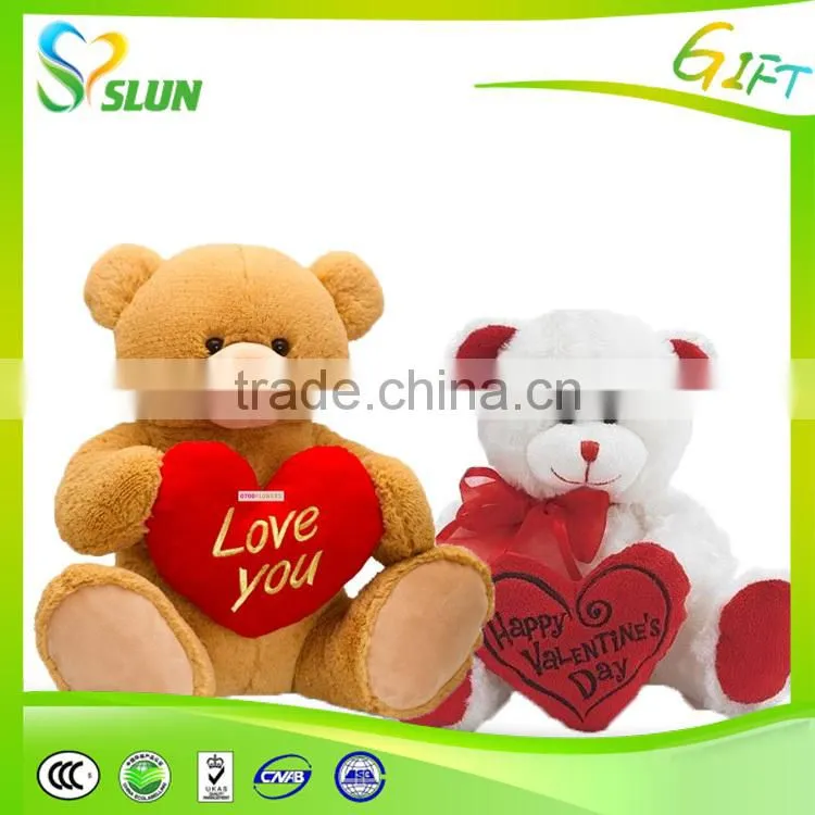 Valentine's Day Teddy Bear Plush Toy With Red Heart