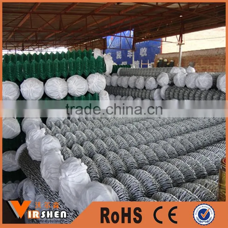 Galvanized PVC coated chain diamond wire mesh fench