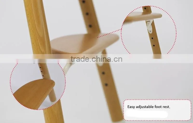 European Simple Style beechwood with dinning tray baby dinning high chair