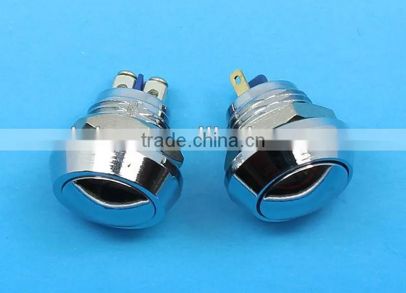 12mm metal waterproof electrical push button switch