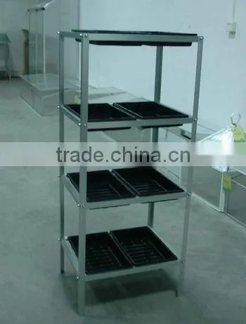 Aluminium Greenhouse Staging with15 Plastic Seed Trays HX56313-5