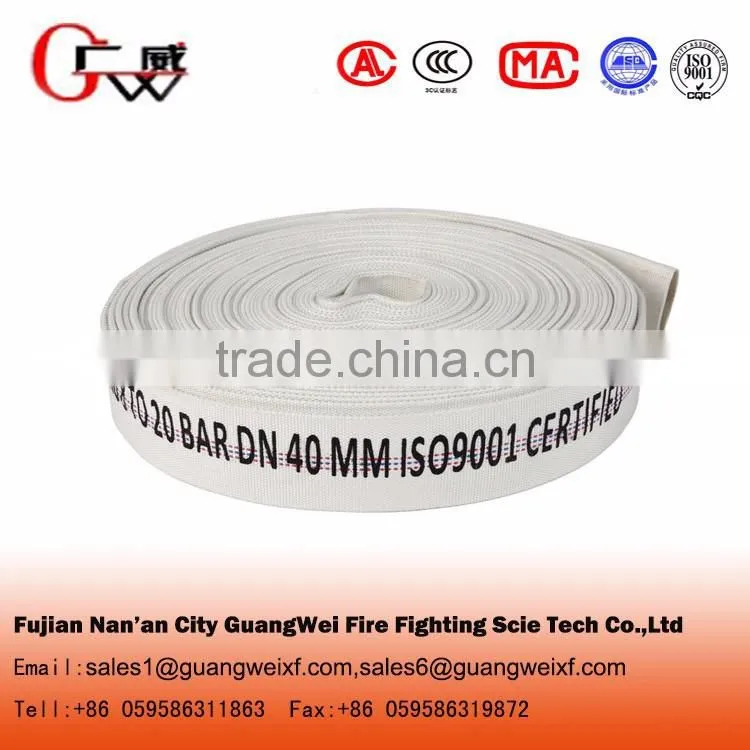 Different diameters of fire fighting hose and fire hose fittings for sale