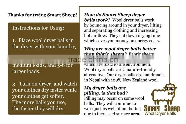 Absolutely Handmade 100% wool dryer balls/laundry washing ball
