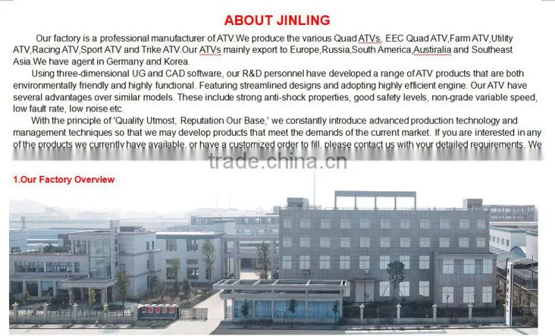 2017 new Jinling 300cc utv cvt