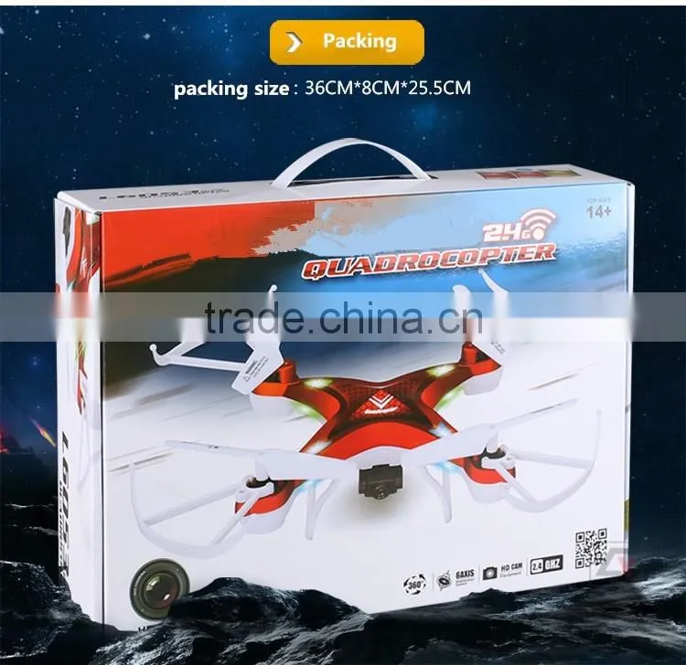 radio control drone headless mode/FPV video WIFI aircraft toys gifts/6 Axis Gyro RC Propel Quadcopter for boys