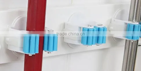Bathroom Decroation Mop And Broom Plastic Holder With Sucking