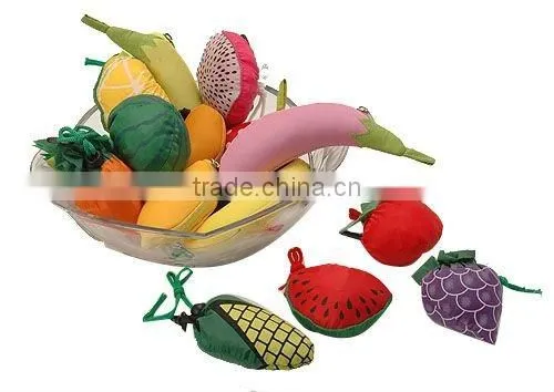 shopping bag fruit shape ,apple shape foldable bag, banana shape foldable bag