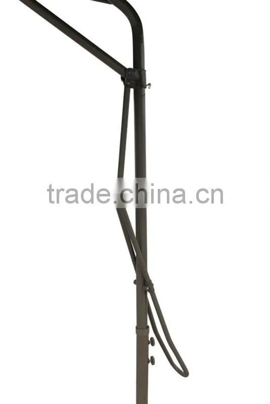 Steel hanging big umbrella with double roof