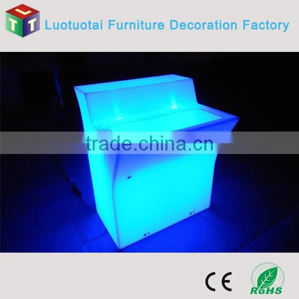 rechargeable LI battery operated illuminated furniture 16 Color changing led bar counter
