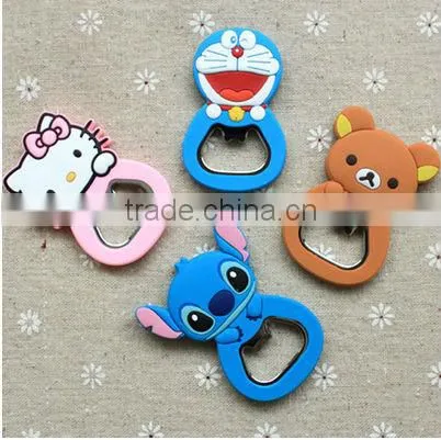 Cute Cartoon Design silicone bottle opener,Silicone Beer Opener