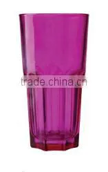 Wholesale drinking water glass with spray colors