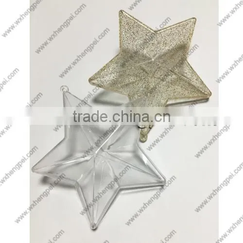 Cleverish portable cute transparent star plastic storage jewelry wedding box kit
