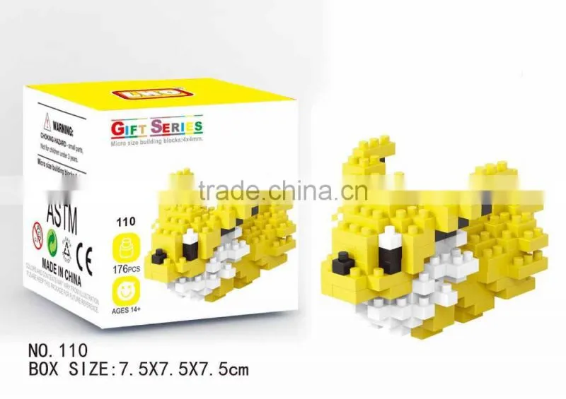 New DIY mini pokemon blocks, building blocks for adult