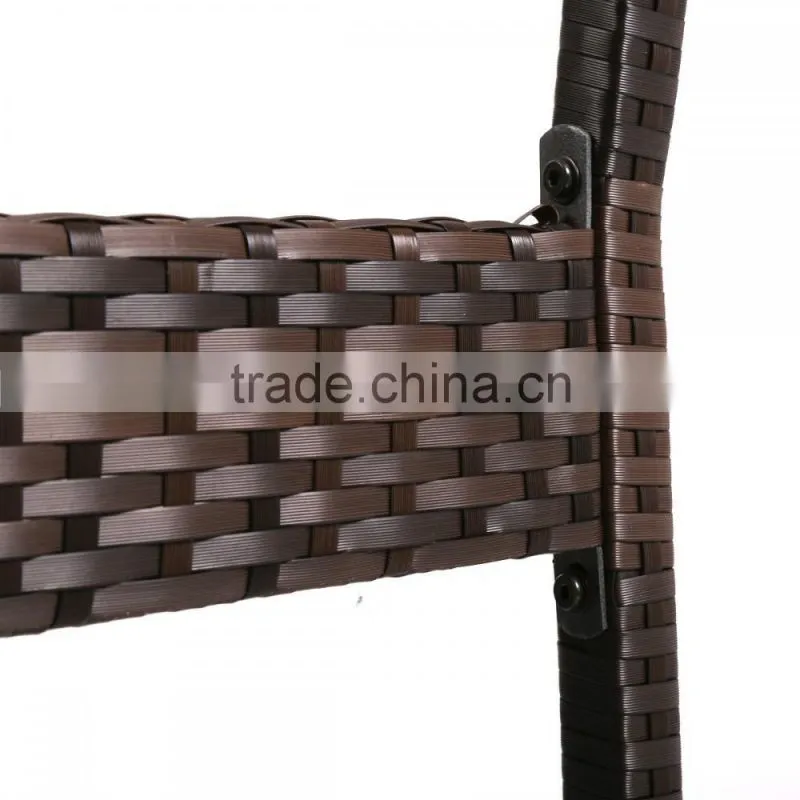 2 Pcs Outdoor All Weather Brown Wicker Chairs