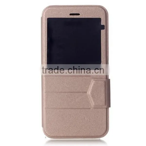 Slim Flip Covers PU Leather Case With Front View Window for iPhone 6