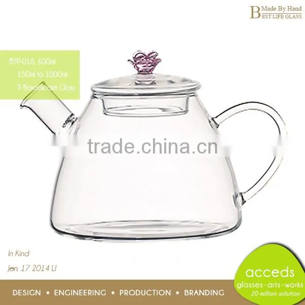 Outside Protable Borosilicate Colorful Glass Coffee Pot