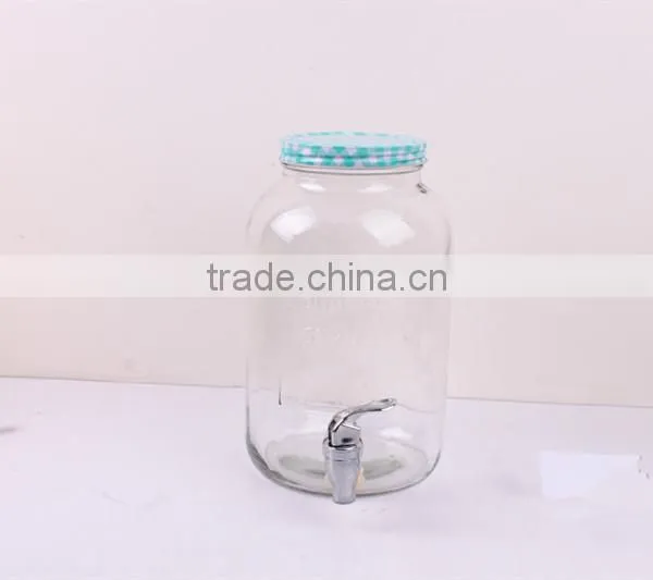 6L glass beverage dispenser with faucet