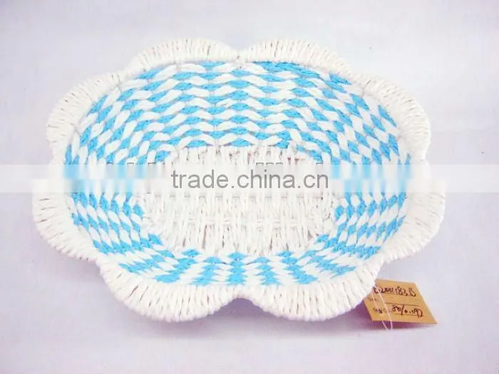 Paper rope fruit tray with various of color