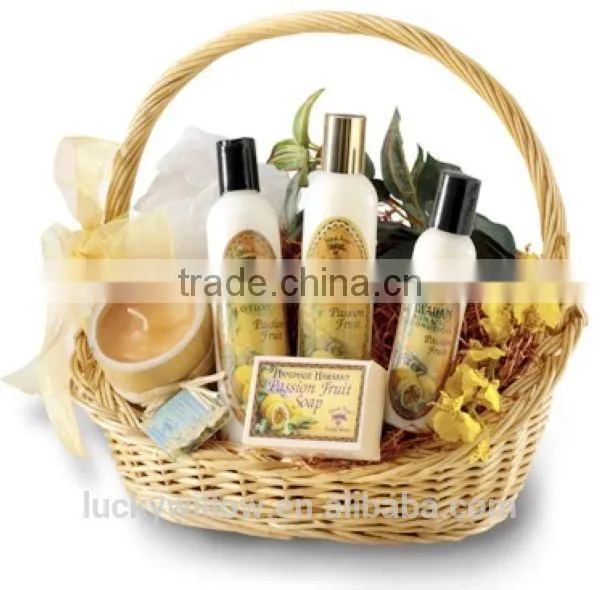 grand willow art type fruit & wine gift basket