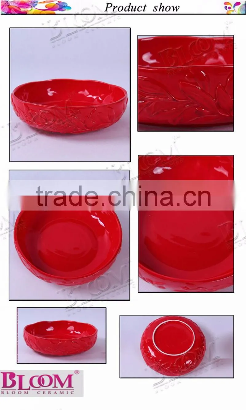 red glazed ceramic candy dish wedding favors