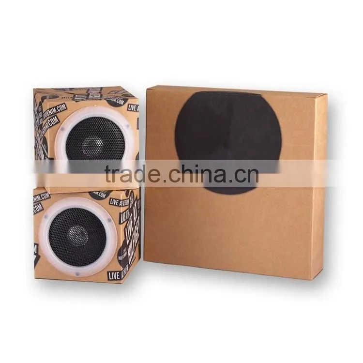 New design Custom full logo printing foldable cardboard mini speaker for promotion gift