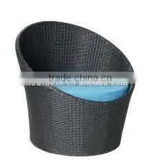 poly rattan sofa chair with cushion fashion