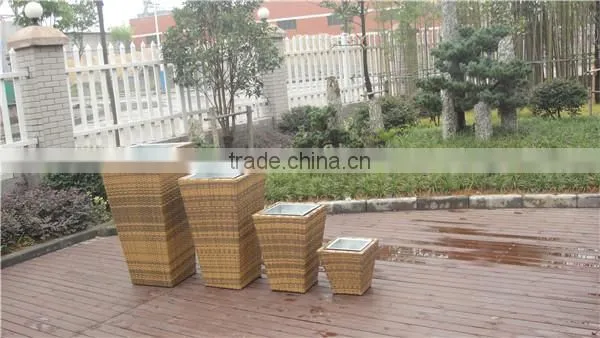 Rattan floor vases