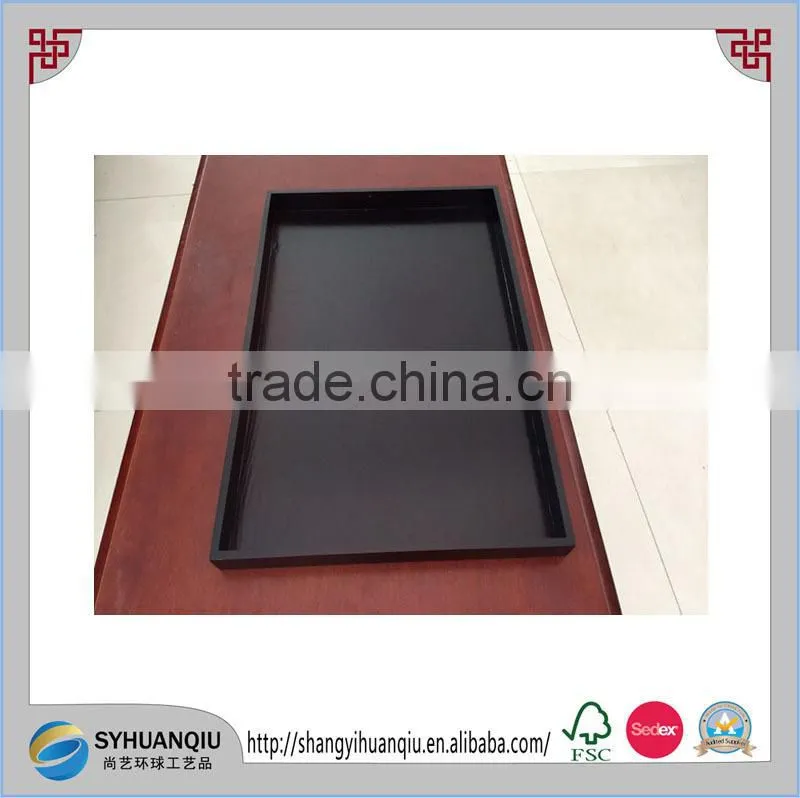6 bottle custom wooden wine box with leather decoration