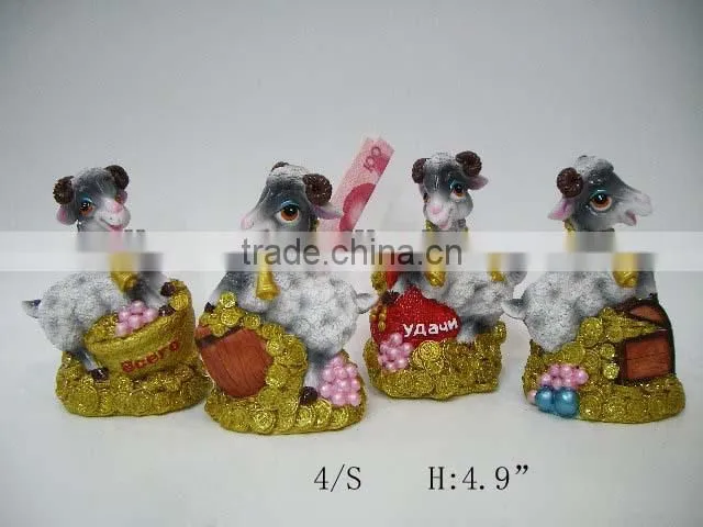 resin sheep for Russia new year ornaments