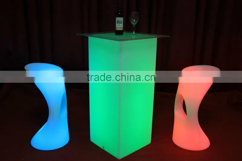 Led bar furniture,club bar table chair/Led cuboid bar table