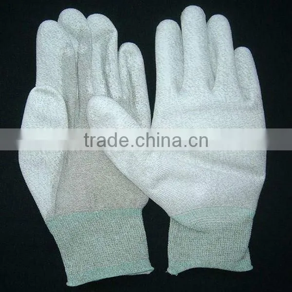 Inspection nylon glove with pu coating