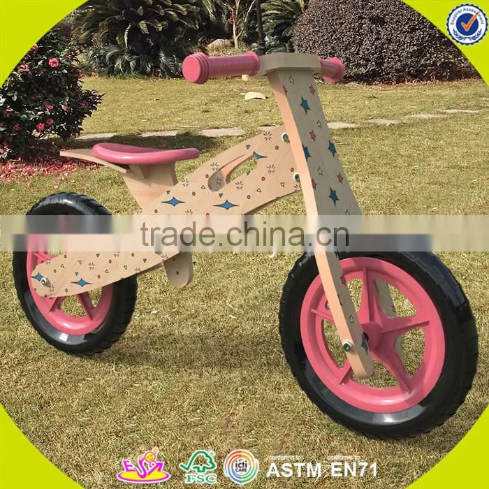 Wholesale top sale wooden baby balance bike new fashion baby balance bike useful bike with no pedal W16C030