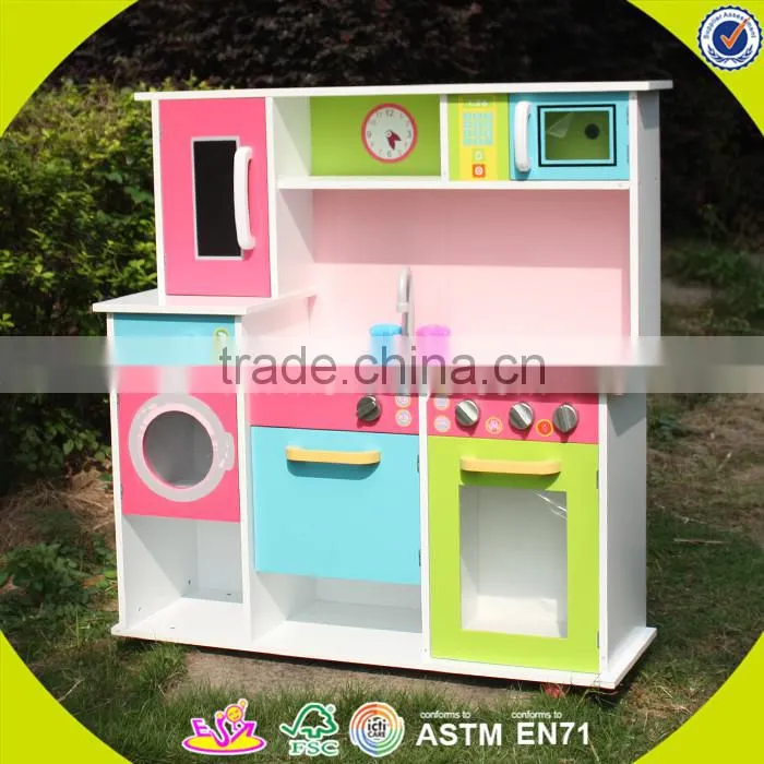 wholesale kids wooden miniature toy kitchen play set W10C114