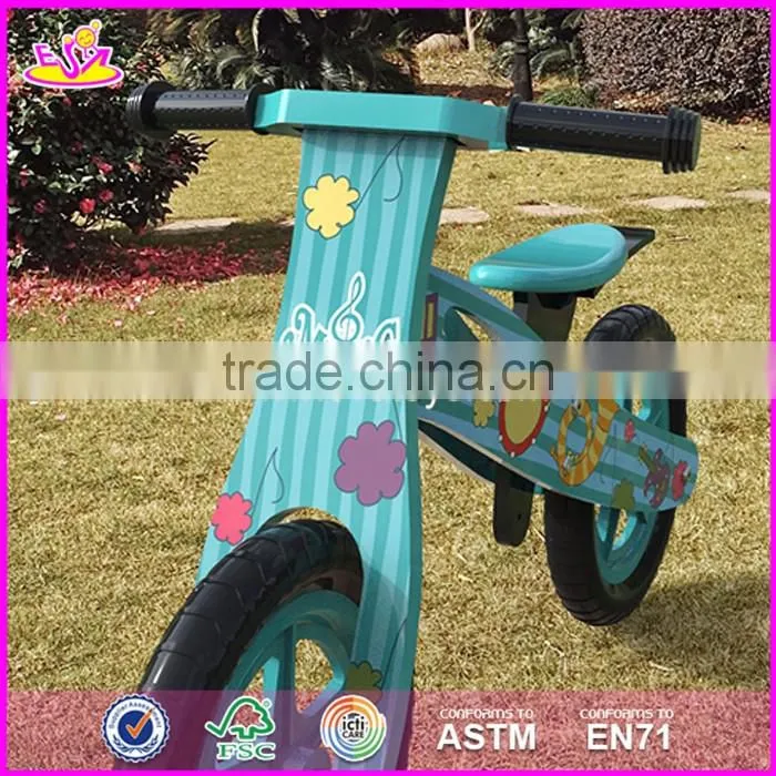 2017 New design original work children wooden balance bikes for boys W16C178