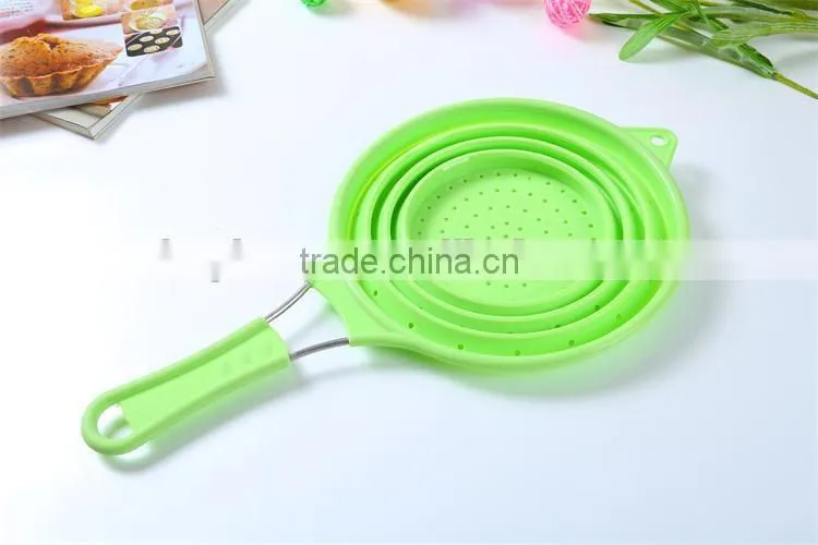 Food Grade Material Foldable Silicone Washing Up Bowl,Silicone Strainer