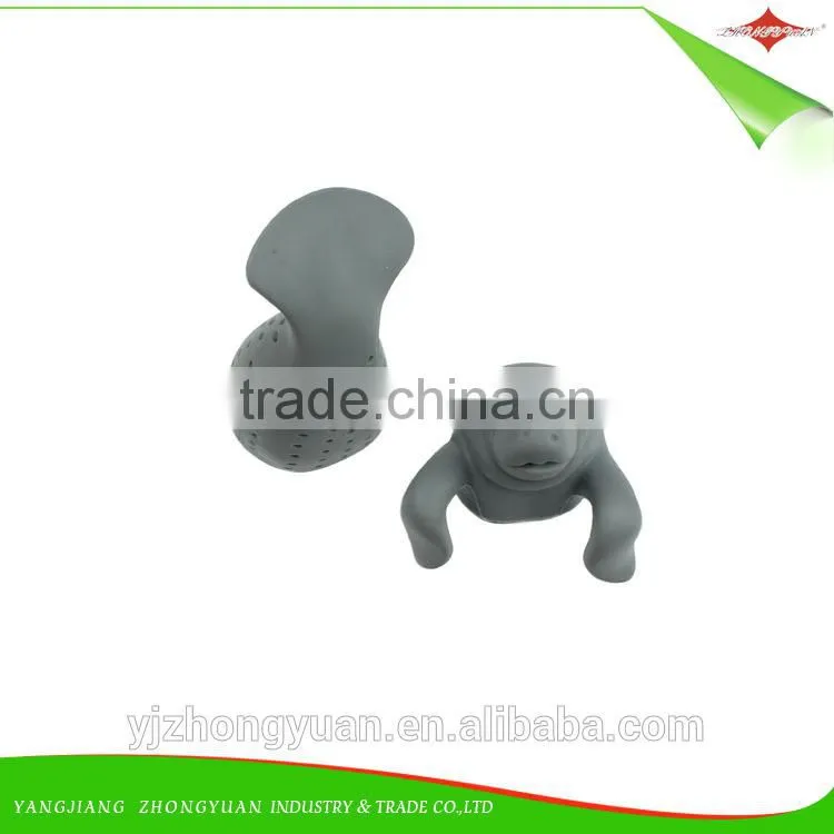 ZY-F1125 cute manatee silicone tea leaf strainer infuser diffuser