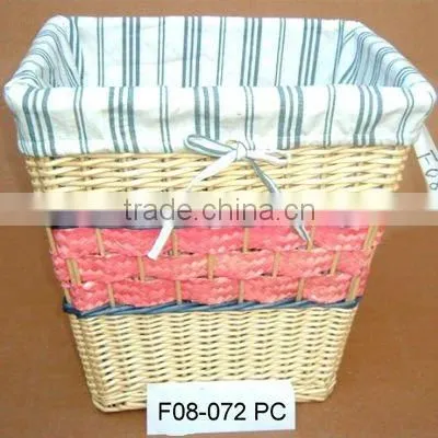 Cheap Wicker Laundry Basket of 3 PCS--squar shape