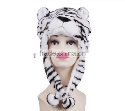 Warm Winter Long Eared Animal Hat Scarf Gloves Faux Fur Animal Hat Winter Animal Hat IN STOCK