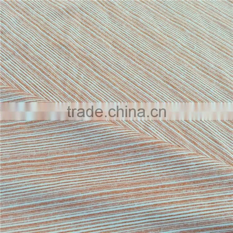 New Arrival Cool Stripe Orange Knit Single Jersey Fabric