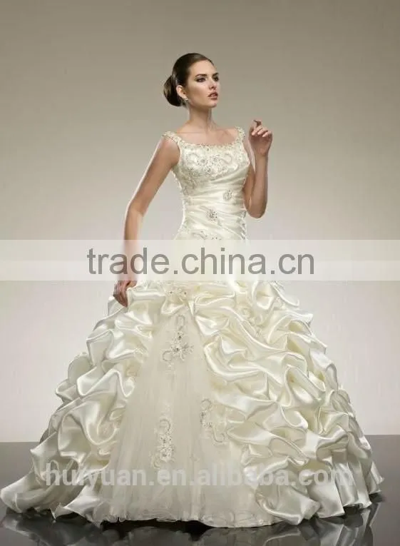 ivory long sleeve ball gown hijab muslim wedding dress