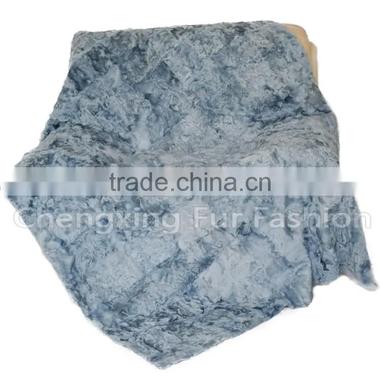 CX-D-50A China Cheap Price Natural Colour Real Sheep Lamb Fur Blanket