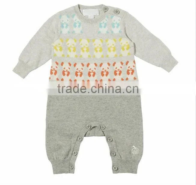Panda Cotton Cashmere Playsuit Wholesale Baby Bodysuit For Little Boys