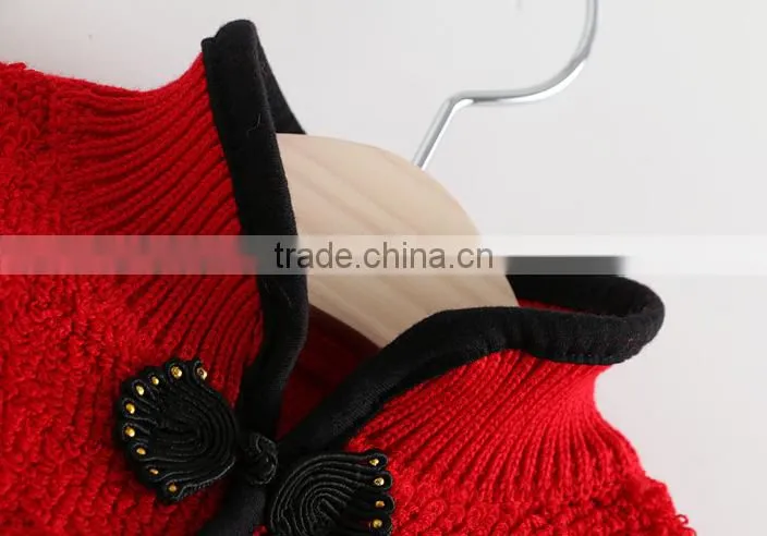 Girls knitted sweater children winter paragraph clothing princess tulle skirt New Year Christmas fancy dress