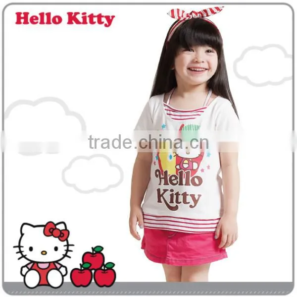 new 2014 baby girls hllo kitty hot pink t shirts baby summer clothing