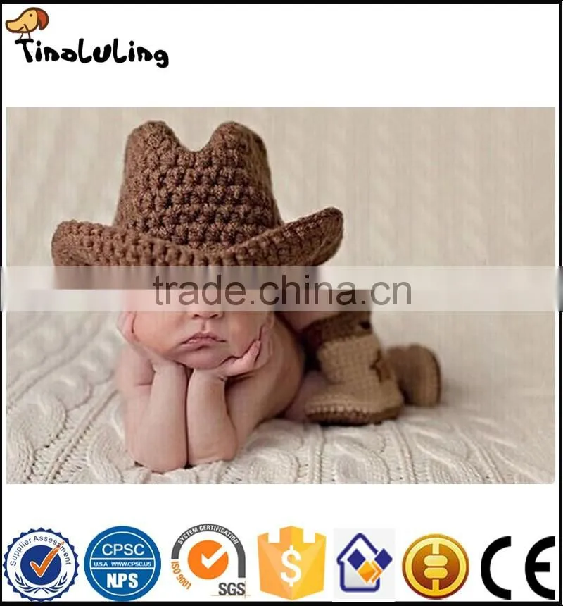 NPT48 Tinaluling 2017 new style cowboy hats and shoes newborn baby photography props