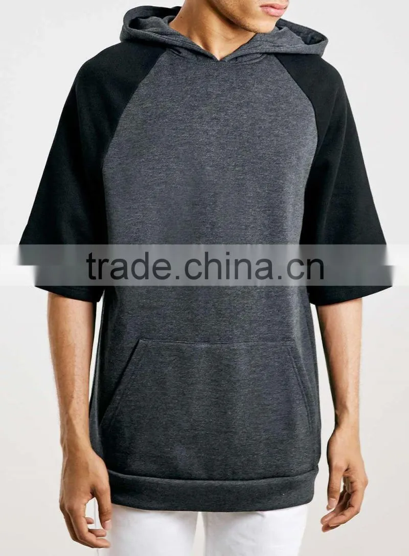 high quality mens casual short sleeve hoodies